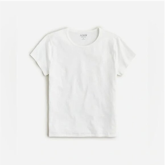 J. Crew - Slim-Fit Crewneck T-Shirt Organic Slub Cotton BP048 | Small | White - Picture 1 of 16